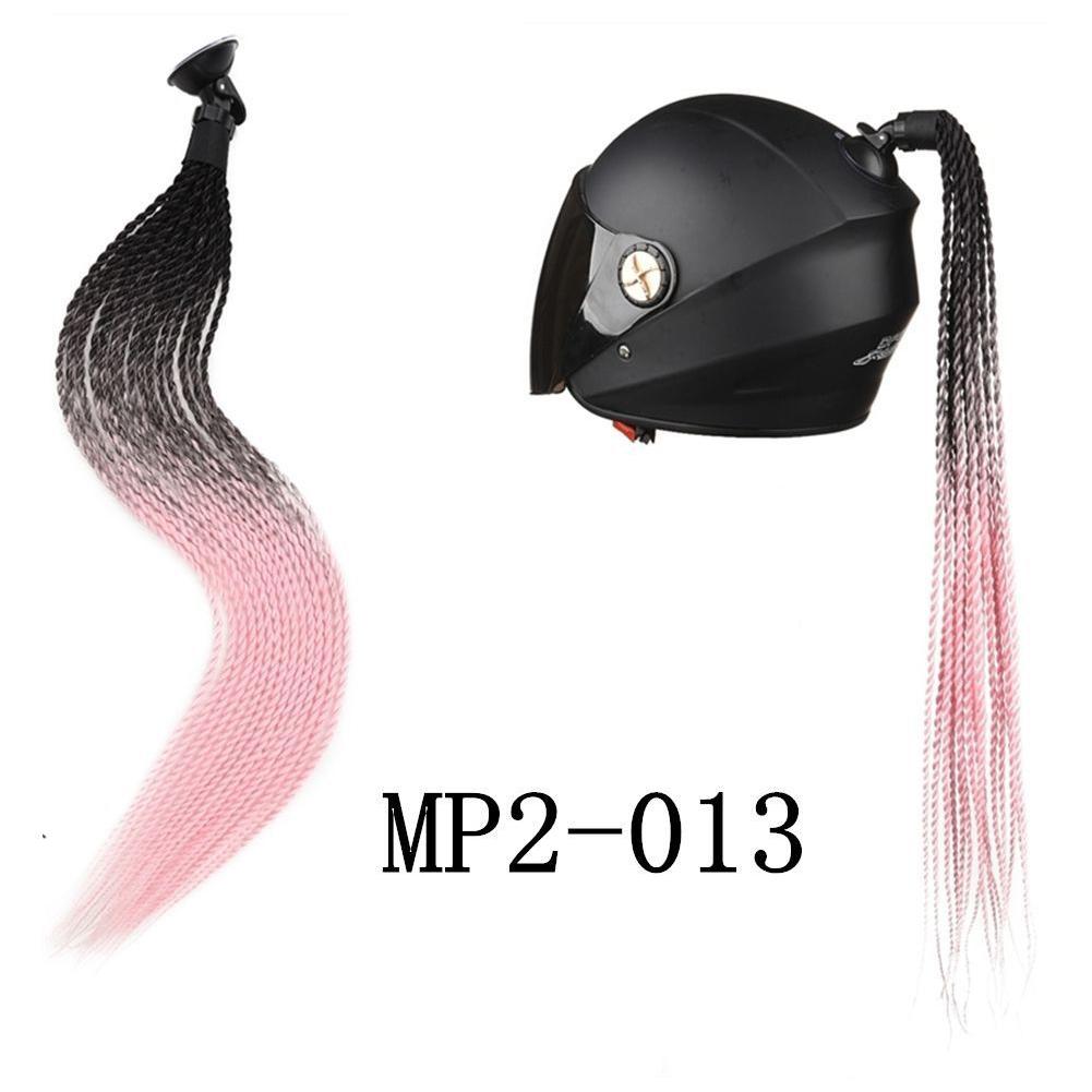 1Pc Motorcycle Helmet Braids Wig Multicolor Loose Wig Ponytail Braid Motorbike Helmet Pigtails Decoration Dual Pigtail Ponytail