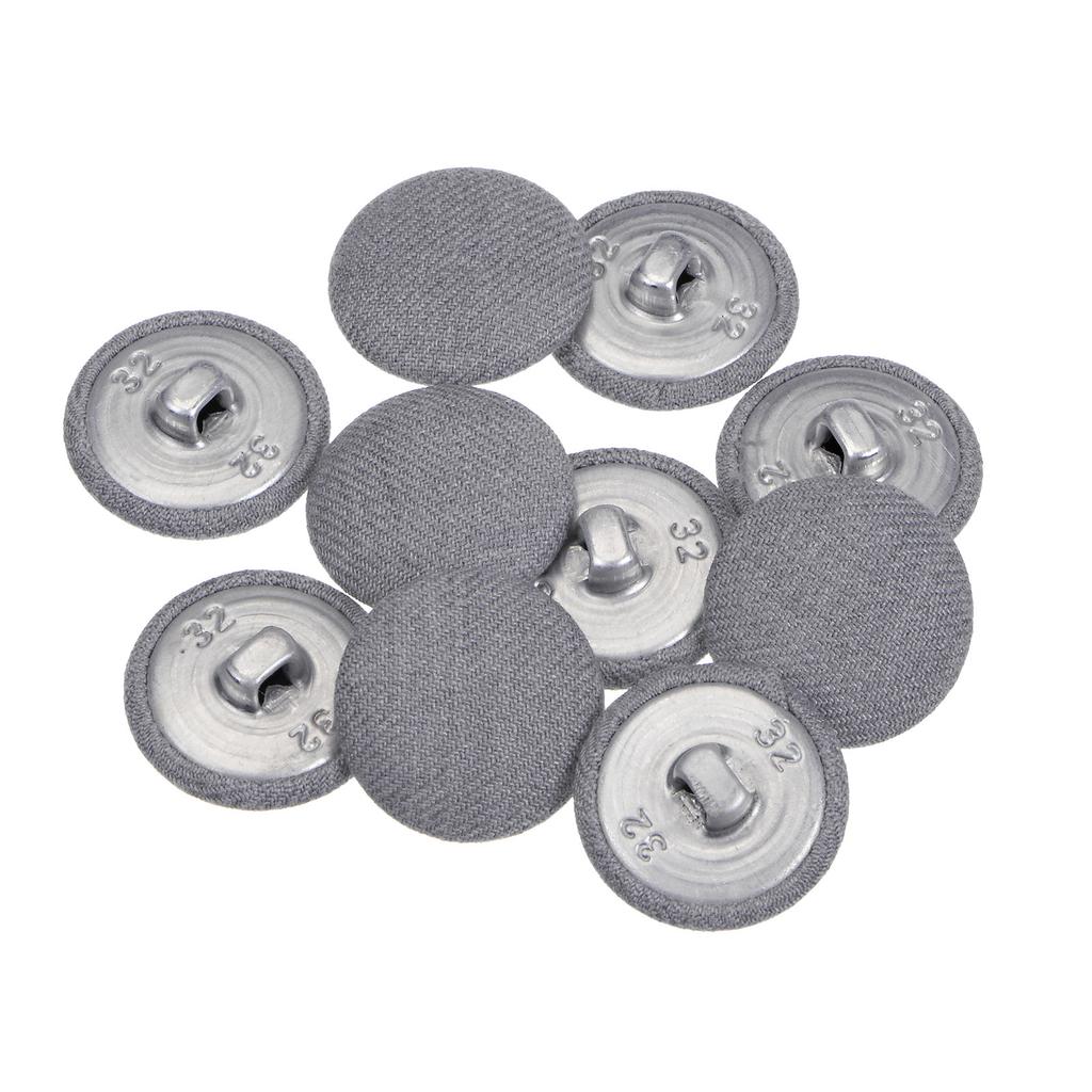 10pcs 20mm Fabric Cloth Covered Button Metal Shank Round Sewing Buttons for Diy Sewing Suits Dress Shirt Coat Clothing Decor