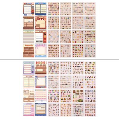 3D-Szenenaufkleber, Cartoon-Landschaftsaufkleber, Miniatur-Aufkleber mit simulierter Obst-Spielzeugladenszene für Scrapbooking-Tagebücher