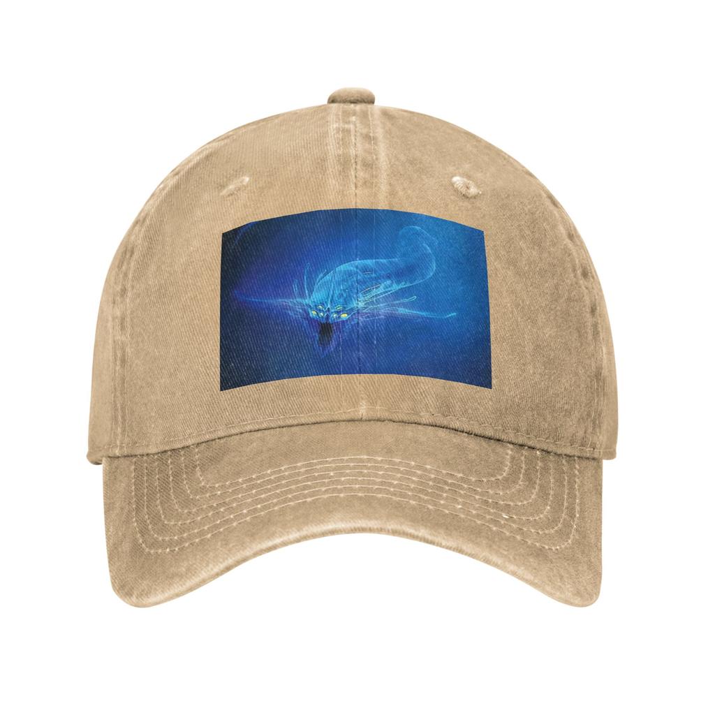 Subnautica - Ghost Leviathan Denim Fabric Cap Casual Baseball Caps Adjustable Hat Summer Unisex Baseball Hats
