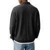 Men's Sweatshirt Basic Quarter Button Pullover Casual Long Sleeve Top For Fall Winter