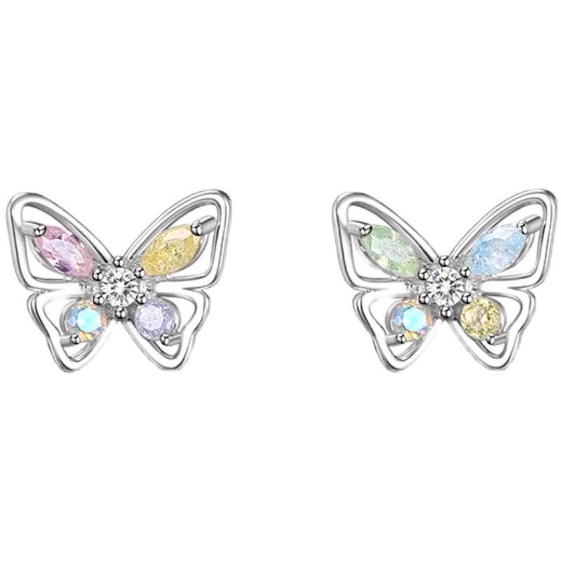 

Серьги из мерцающего циркония в виде бабочки для женщин, легкие, роскошные, стильные, модные, индивидуальные, изысканные и универсальные