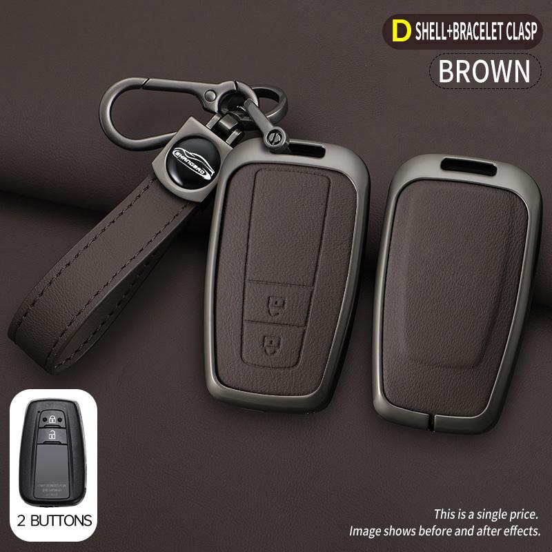 Car Key Case For Toyota Prius Camry Corolla C-Hr Chr Rav4 Prado Izoa Levin Avalon Zinc Shell Cover