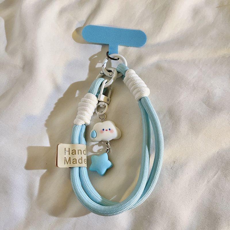 Ins Speechless Universal Cloud Star Wrist Strap Lanyard: Mobile, Camera, Keychain Accessory