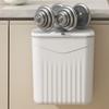 Bathroom Press Trash Can With Lid Wall Mounted Hanging Garbage Bin Waterproof Narrow Seam Rubbish Bin Toilet Wastebasket