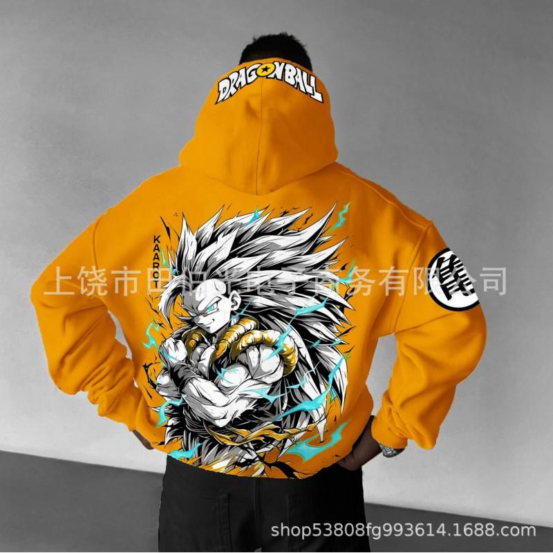Dragon Ball Z Goku 3D Digital Print Hoodie Men Loose Fit Casual Sweatshirt