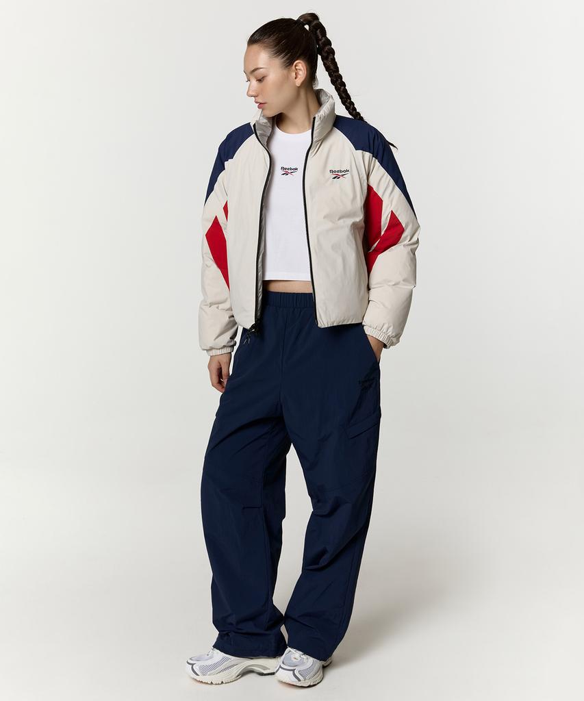 Reebok Vector Reversible Crop Down Jacket (W) - Beige