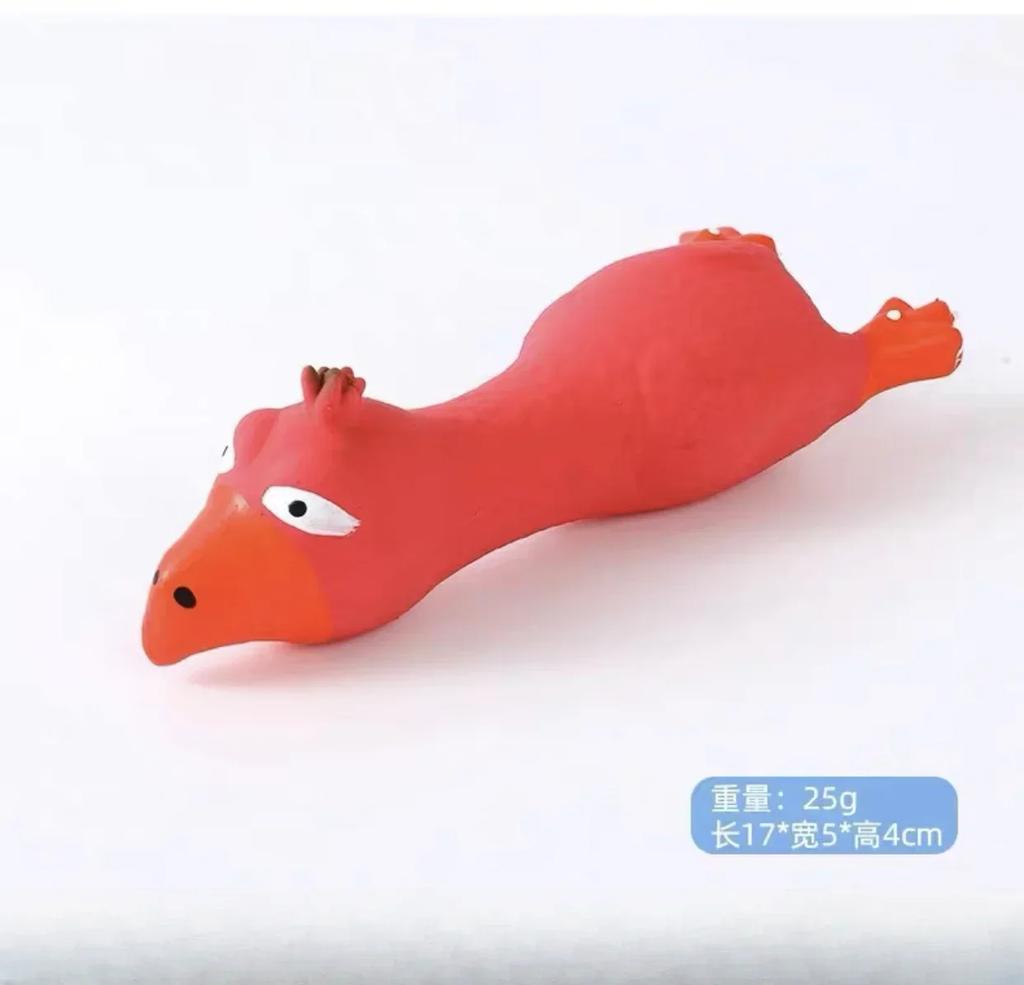 Cooing Chicken Dog Toy, Durable Latex Chew, Interactive Play for Small & Medium Breeds