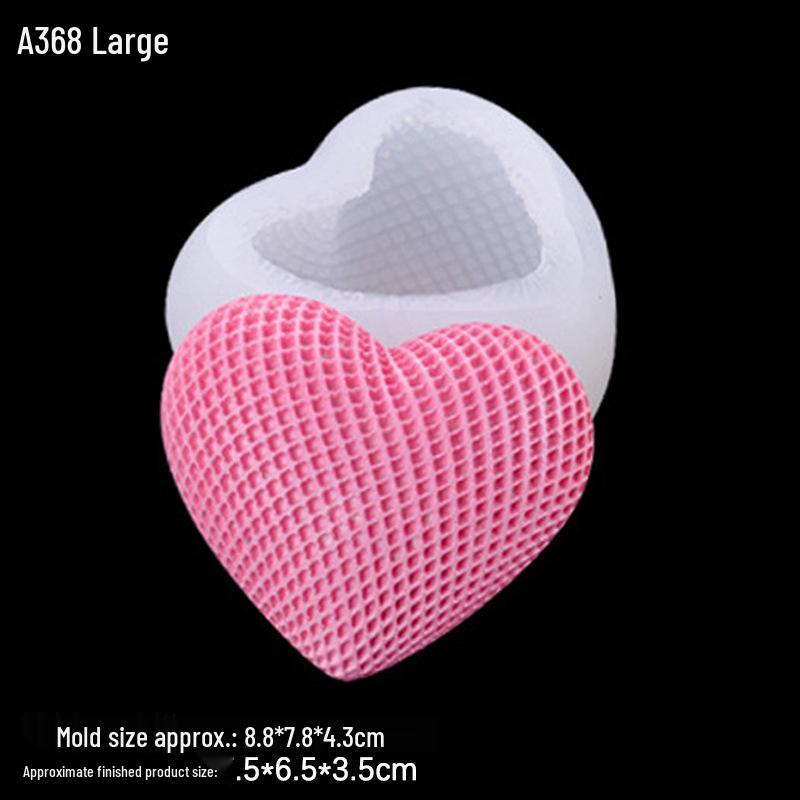 3D silikonová forma ve tvaru srdce sada pro svíčky, mýdlo, kadidlo, sádru, fondán & čokoládu