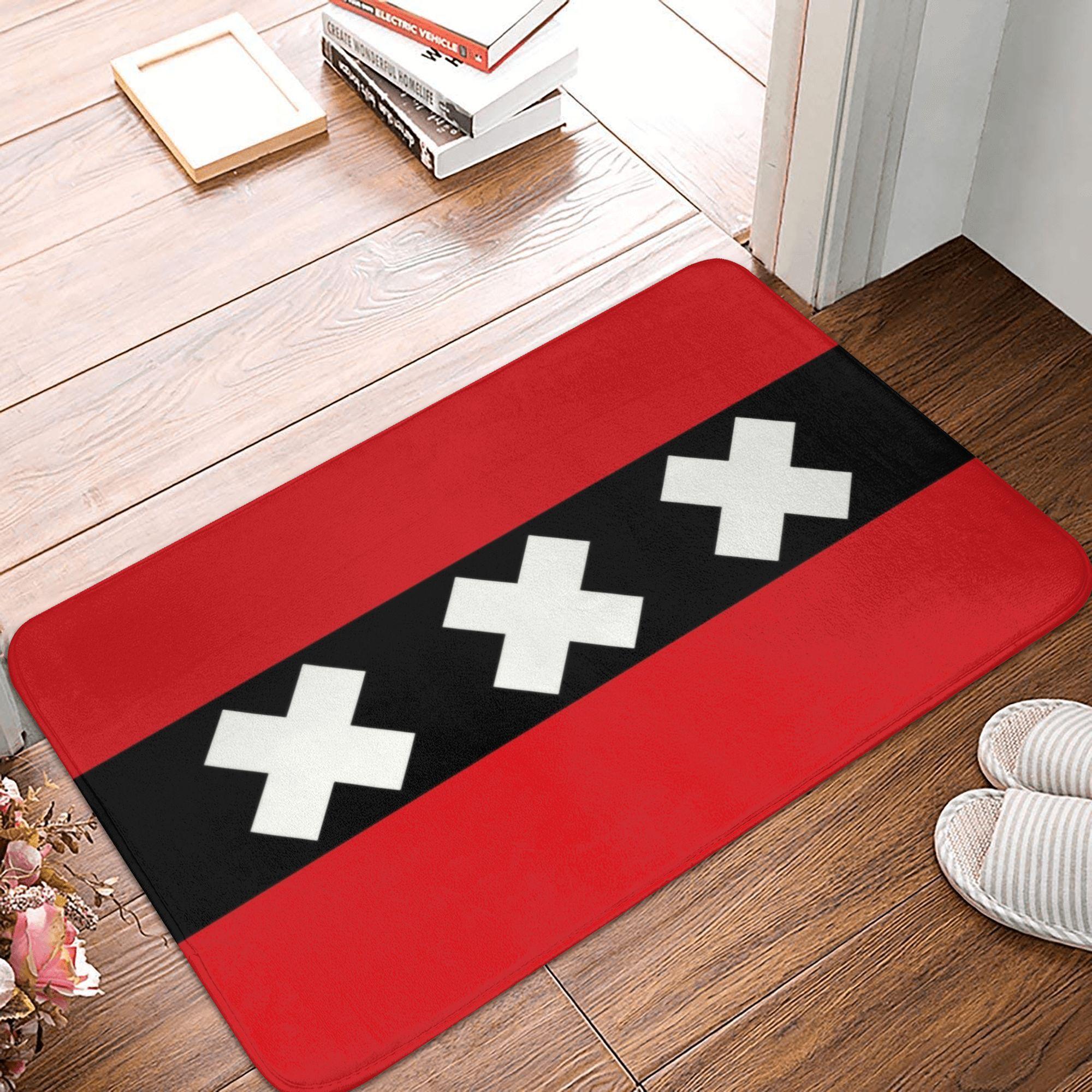 

Amsterdam Andreas Cross Door Floor Bath Kitchen Mats Anti-Slip Outdoor Netherlands Doormat Toilet Entrance Rug Carpet Footpad 40cmx60cm