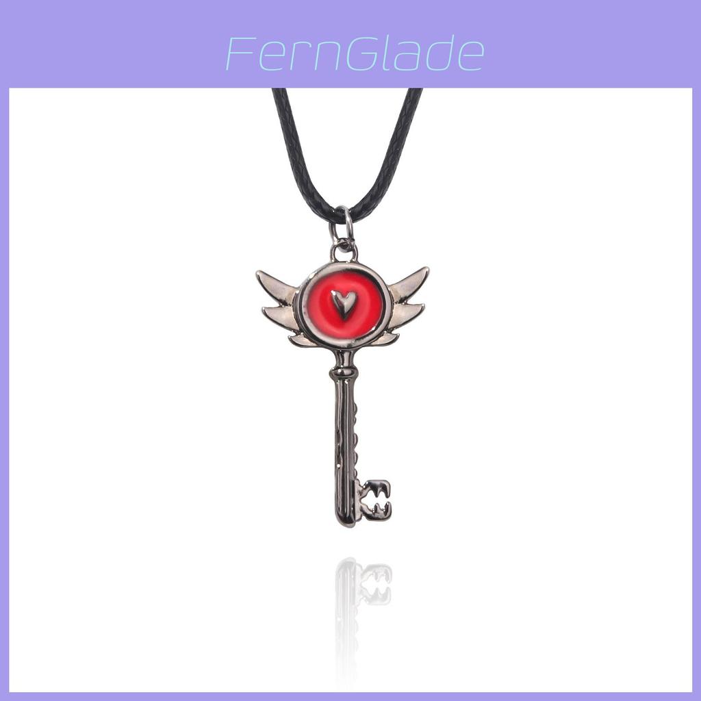 Hazbin Hotel Key Necklace With Anime Cartoon Metal Pendant For Men Women