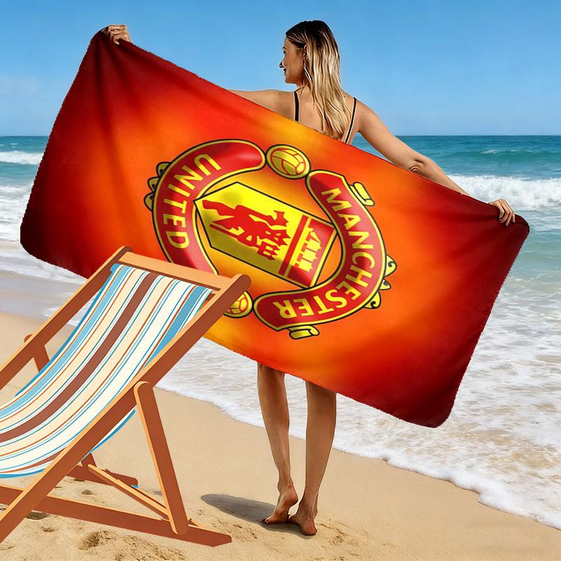 Epic MUFC Journey Print Beach Towel, Large Soft Quick Dry Towel for Beach Camping Swimming