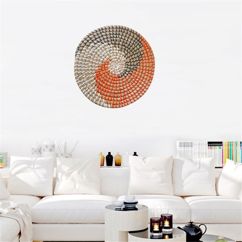Bohemian Rattans Wall Decor Hand Woven Straw Wall Decoration Nordic Styles Homestay Ornament for Living Space Study