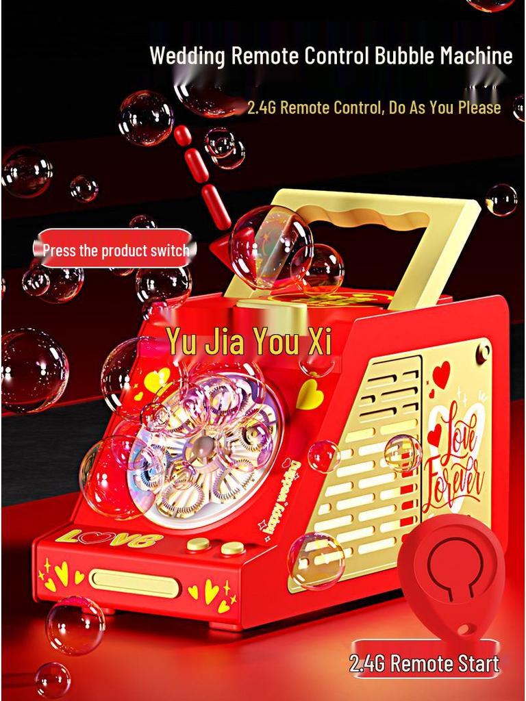 Luminous Fireworks Bubble Machine - Chinese New Year & Wedding Toy with Sound Effects