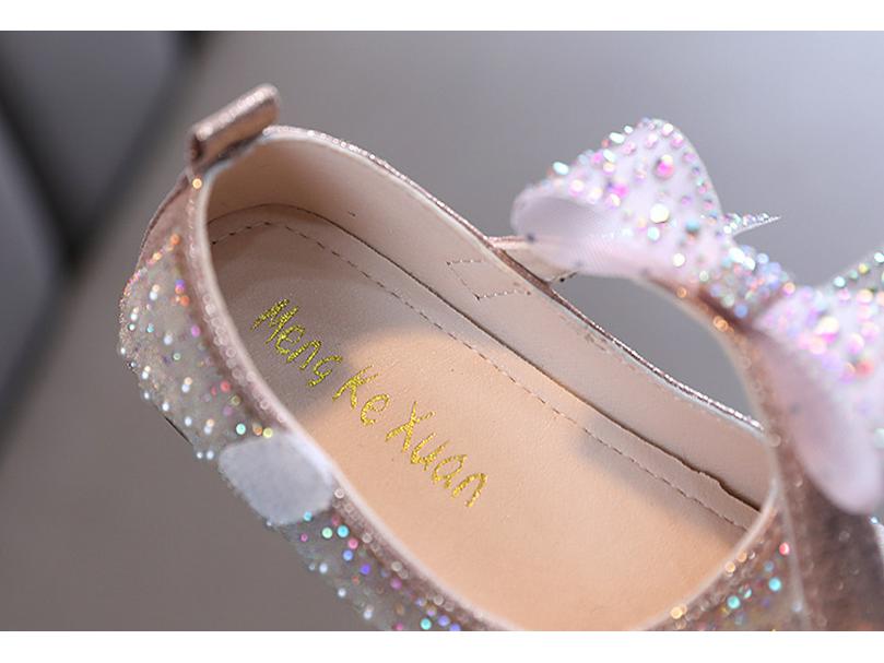 2025 Summer Korean Style Girls' Princess Leather Dance Shoes for Kids