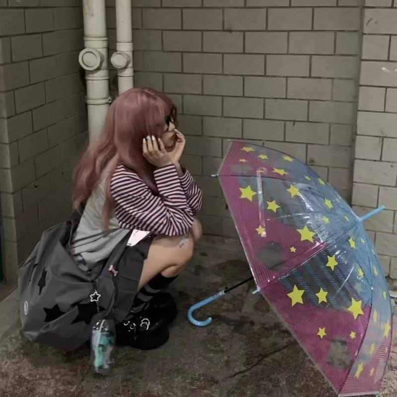 2KWEIRD Y2k Harajuku Kawaii Striped Hoodie Women Japanese Fashion Patchwork Cartoon Print Sweatshirt