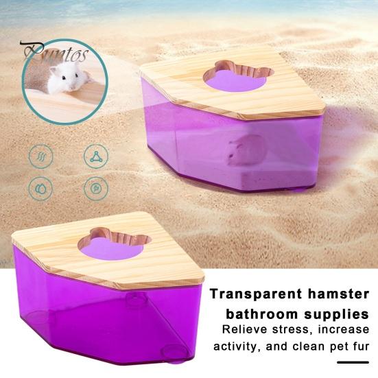 Hamster-Badezimmer, transparenter Hamster-Sandkasten, abnehmbarer Kleintier-Sandbad-Behälter, kleines Haustier