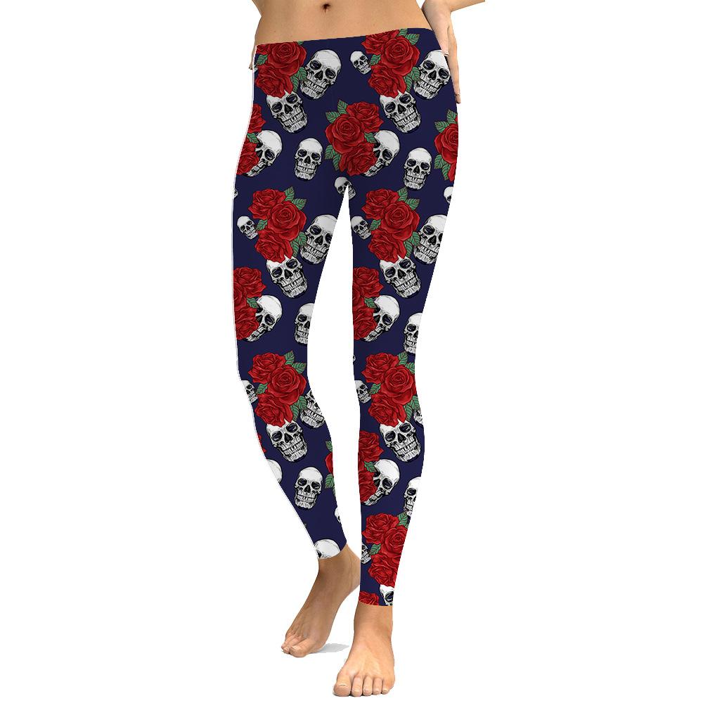 rose pattern leggings