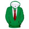 Fashion 3D Tailcoat with Bow Print Hooded Sweatshirt Loose Hooded Sweatshirt Street Role-playing Casual Men's Pullover