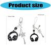 Vibrant Headphone Charm Keychain Keyring Phone Chain Featuring Musical Notes For Birthday Presents and Decorations