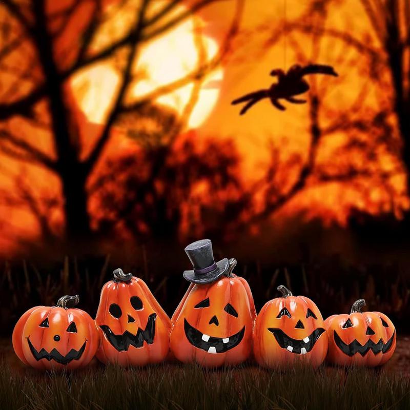 Stylish Halloween Pumpkin Decor Artificial Pumpkins Orange Table Ornaments Festive Halloween Party Favor Auto Interior Ornaments