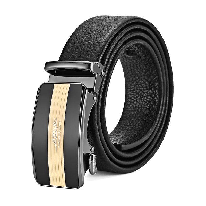 Crocodile Pure Men'S Belt Genuine Leather Light Business Cowhide Automatic Buckle Medium And Green Casual Pants Belt Men