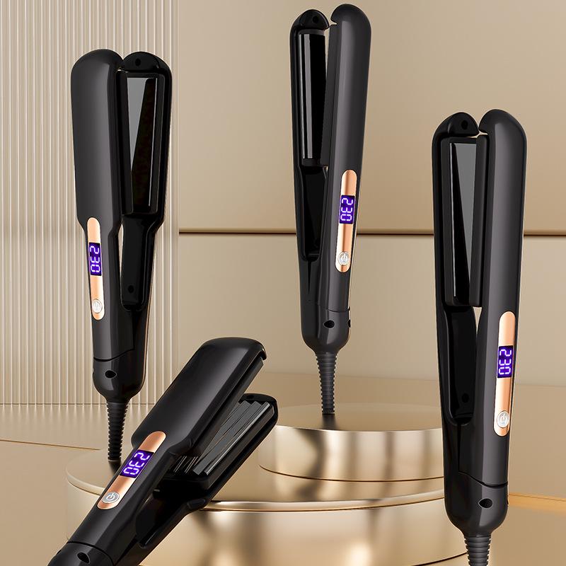 Dual-Use 3D Floating Plate Hair Straightener: Fast Heating, Digital Display, Auto Power-Off, Anti-Scald, No Hair Damage