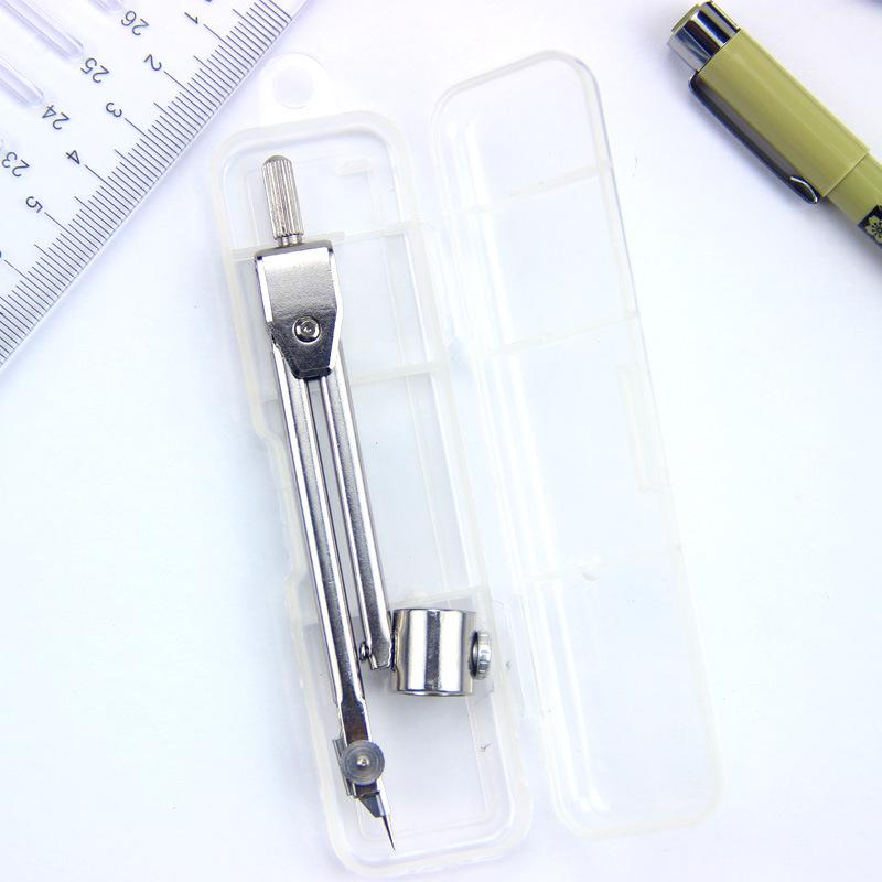 Multi-Functional Stainless Steel Drawing Tool with Compass and Pen/Pencil Clip