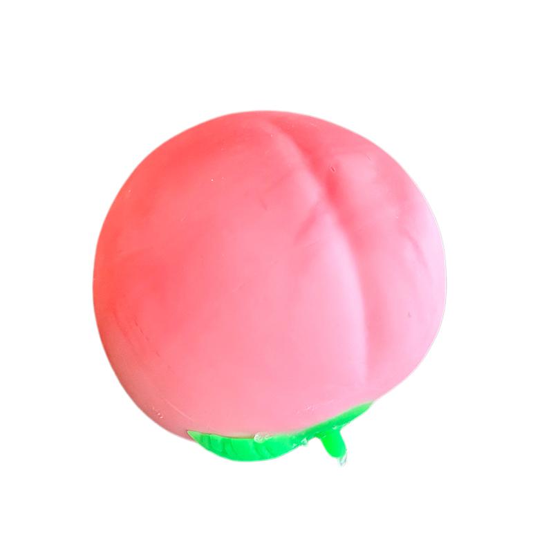Crunchy Squishy Peach Handmade Stress Ball Crispy Sound Squeeze Toy Round Blocks Filled Stress Relief Asmr Sensory Fidget Toy
