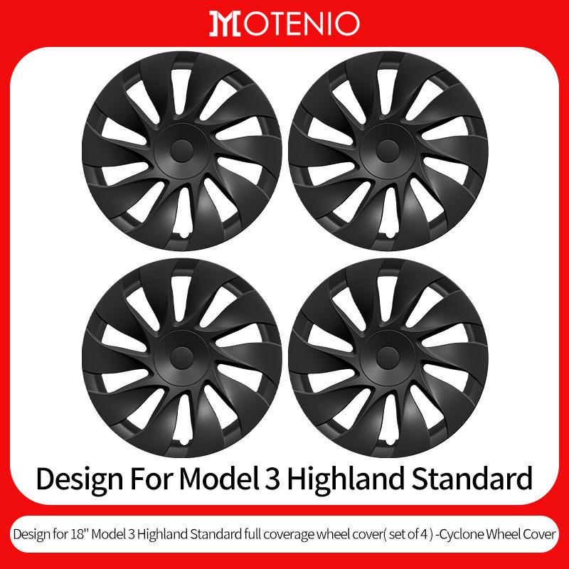 4PCS for 2026 Model 3 Standard 18 inch Wheel Cover cobweb Style Hub Cover Cap Replacement Accessories Hubcaps Design for Tesla Tesla&2026&Model 3 Standard