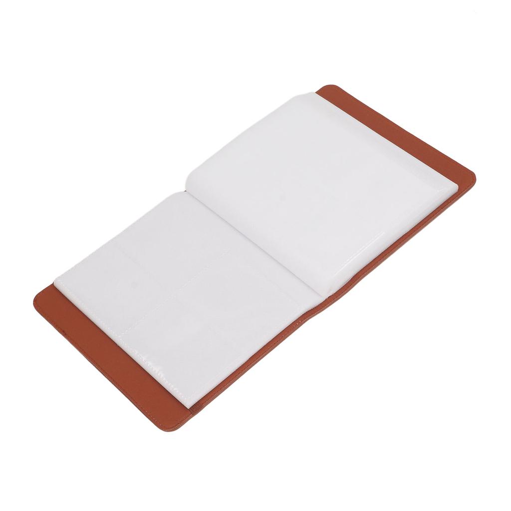Lther Cover Photo Album Vintage 288 Photos Large Capacity Small for 3in   Camera Photos Business Cards
