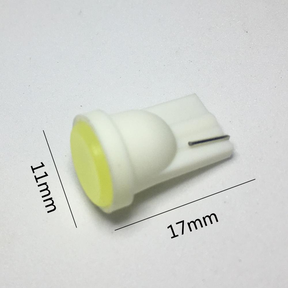 10pc T10 W5W led Car White Trunk light Wedge Side Bulb Car led Ceramic License plate lamp 194 168 COB LED parking lights 12V Bulbs 7
