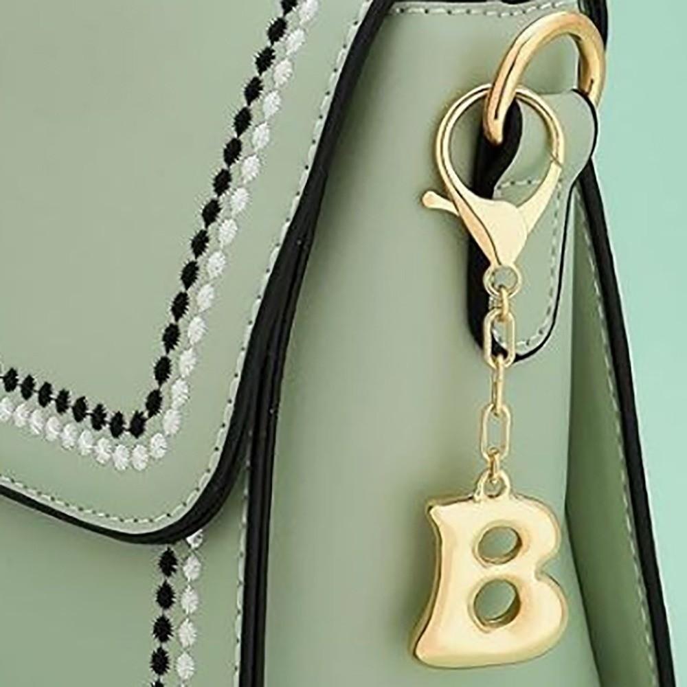 Metal Capital Letter Key Chains Bubble Letter Initial Letter Key Chains Alphabet Key Chains  Women