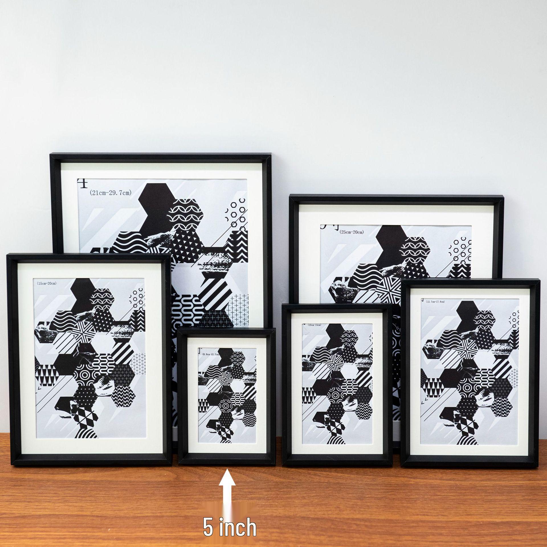 Narrow-edge Aluminum Alloy Photo Frame for Puzzle, Poster, Sketch, or 5-inch Photos (67810A4A3) 182# Aluminum Alloy