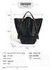 2025 Women's MM6 Equestrian Tote: Large-Capacity Cowhide Handbag, Stylish Commuter Bucket Bag