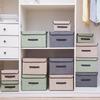 Two-Piece Foldable Non-Woven Fabric Storage and Organizer Box Set