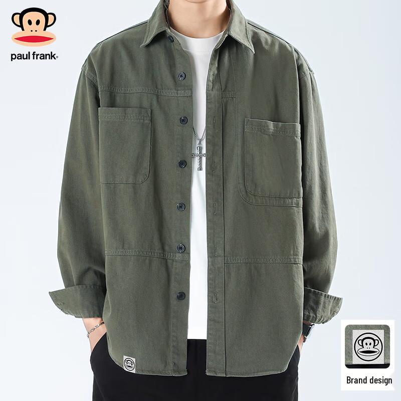 

Paul Frank Men s Cotton Long Sleeve Work Shirt Jacket L