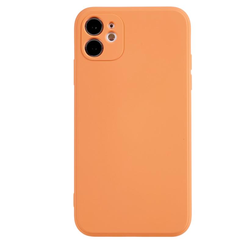 For iPhone 11 Soft TPU Rubberized Cover Fiber Lining Cushion Anti-Scratch Phone Case