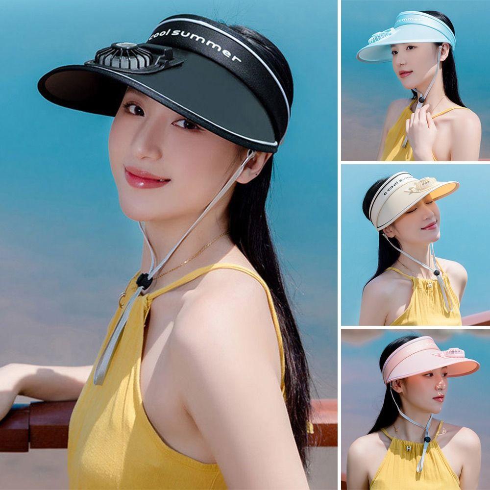 

С вентилятором Панама Кепка Дышащие козырьки Открытый вентилятор Солнцезащитная шляпа Кемпинг Пеший туризм