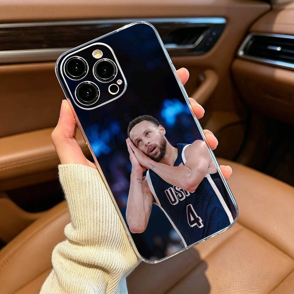 30 Custodia per Telefono Stephen- C-Curry per iPhone17,16,15,14,13,12,11 ,Pro Max,16/15/14 Plus Cover Trasparente