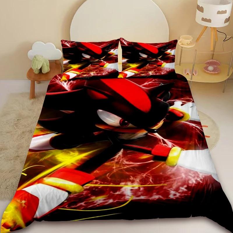 Sonic Cool Duvet Cover Set Bedding Set Comforter Cover for Bedroom Home Decor Children Teens Birthday Gifts