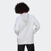 Adidas Originals Trefoil Hoodie Classic Trefoil Print Pullover Long Sleeve Sweatshirt Women Hoodies White HN8329