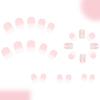 24 Piezas Uñas Postizas Cuadradas Uñas con Pegamento Francesas Uñas Falsas Uñas Artificiales Regalos para Mujeres Niñas