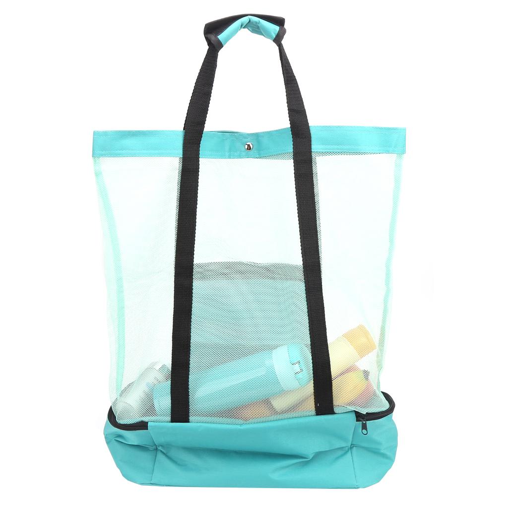 Camping Beach Mesh   Bag with Detachable Cooler Bag Multifunctional Packing  