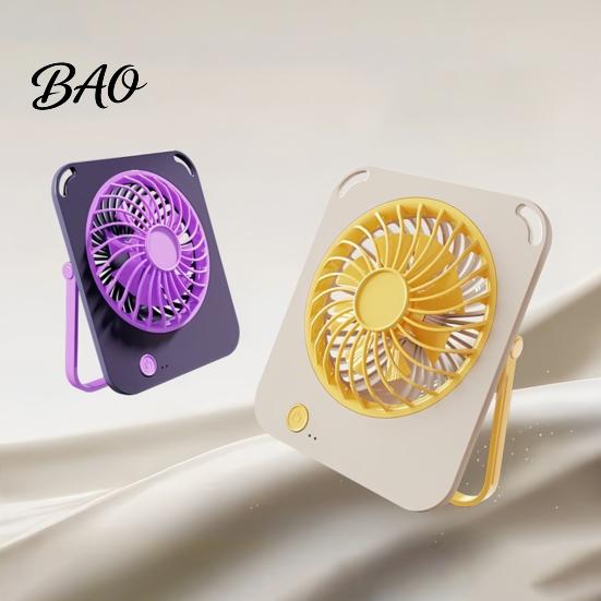 Hanging Fan for Office Portable Small Fan, Rechargeable Ultra-thin Silent Operation, with 3 Gear Desk Wind Speed Desktop Study Dormitory Outdoors Soft