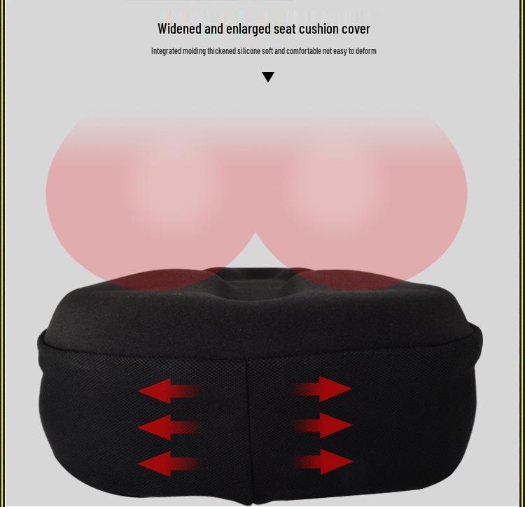 Almofada de Assento para Bicicleta de Montanha Elétrica: Capa de Silicone 3D Macia, Confortável e Espessa para Bicicletas e Patinetes.