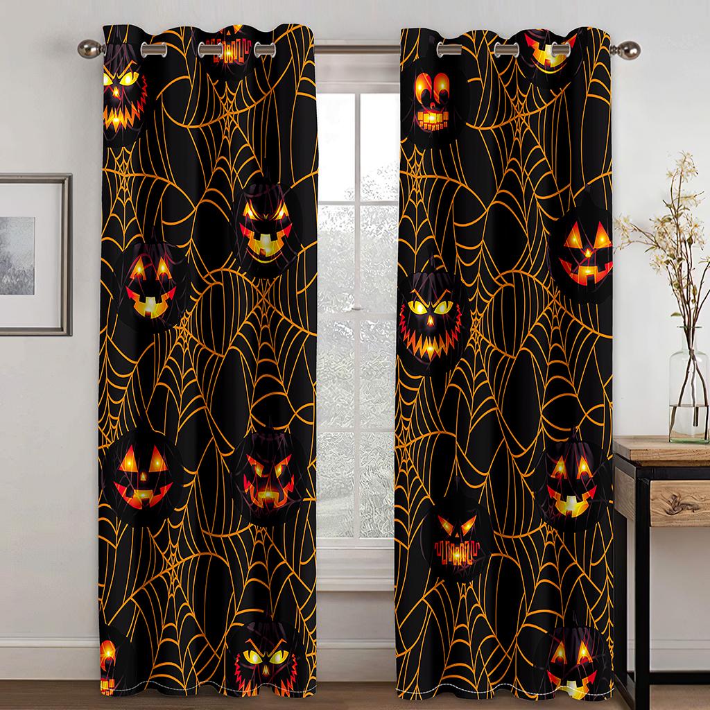 Floral Gold Chain Lines 3D Green Creative Curtains 2 Panels Fit Living Room Kitchen Bedroom Balcony Decor