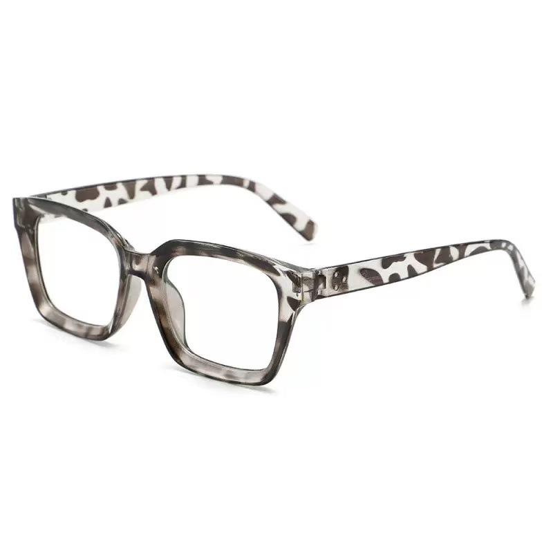 Women's Large Frame Anti-Blue Light Flat Lens Glasses - Simple, High-End Look, No Prescription Needed