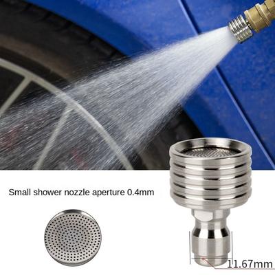 1/4 Quick Connect Car Washing Nozzle High Pressure Universal Shower Blades Stainless Steel Small Shower Head Watering Flowers