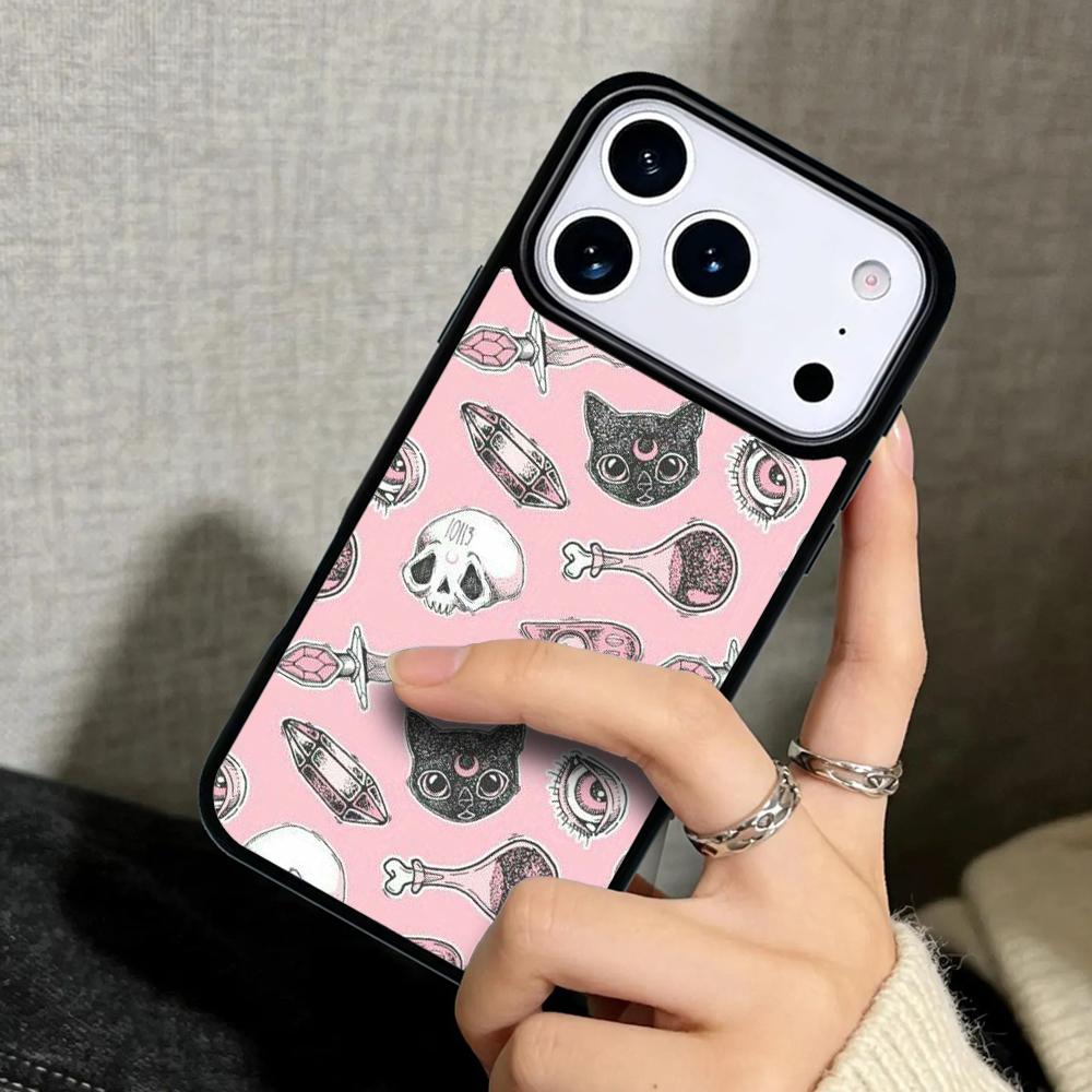 Capa Case for iPhone 17 Air 16 Pro Max 15 Plus 11 13 Mini 14 12 Back Phone Cover Witch Aesthetic Art
